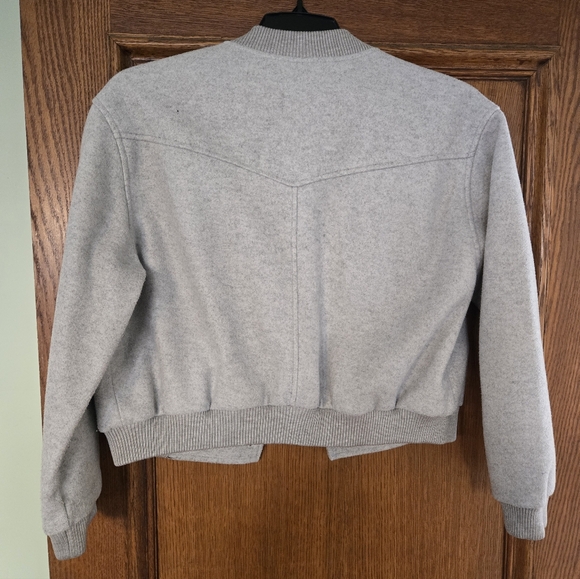 All In Favor Gray Bomber Jacket Size Medium - Picture 5 of 6